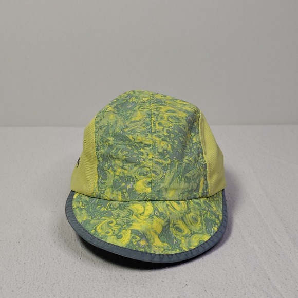 Patagonia Accessories - Vintage Patagonia Duckbill Cap Hat Yellow Green 4 Panel Marble Print 2002 52060